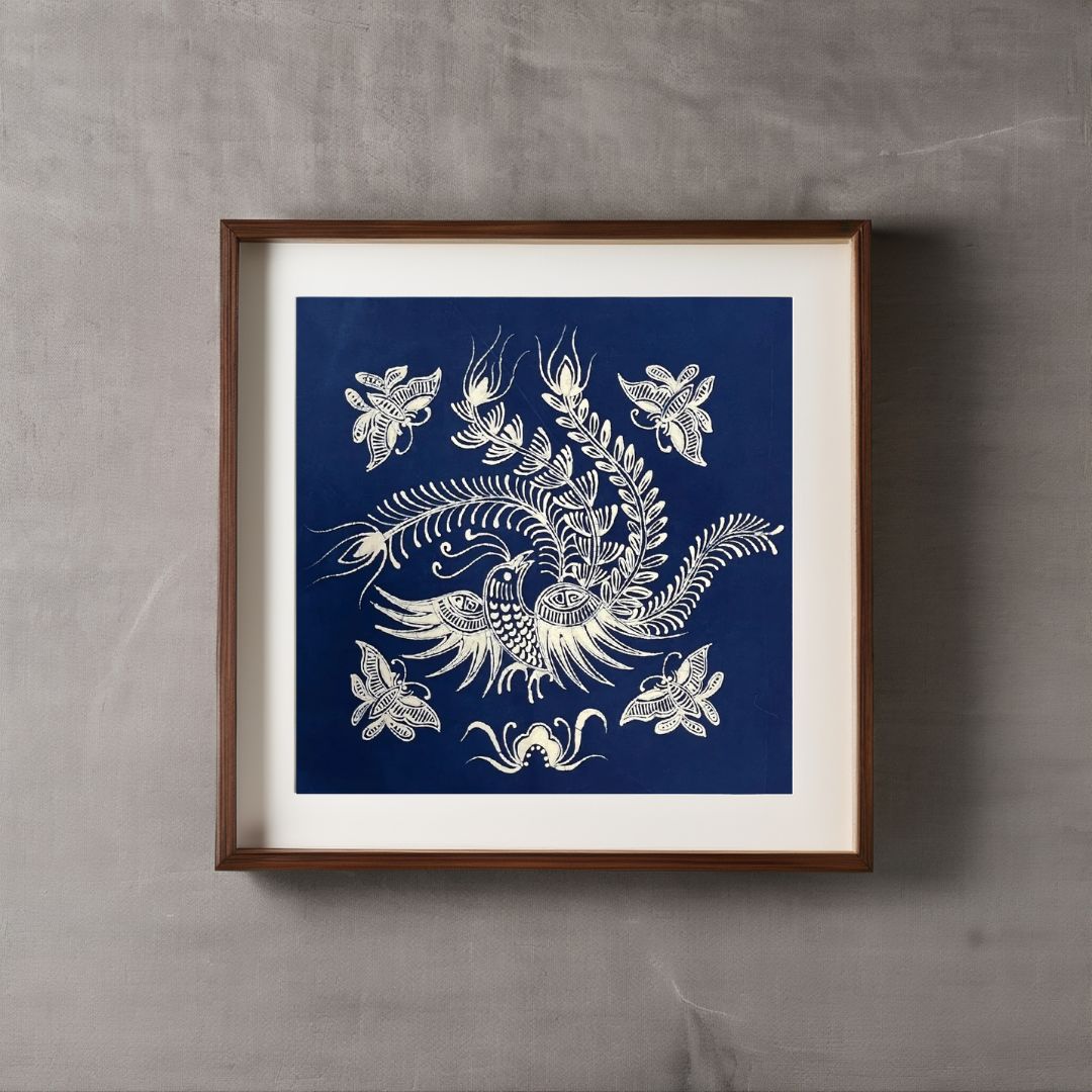 Miao Batik Wall Art With Phoenix Paintings - Handmade