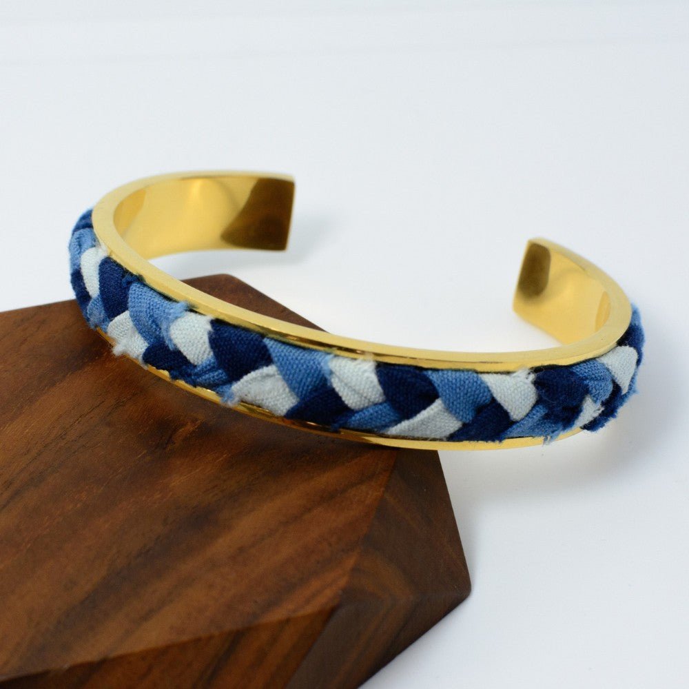 Handmade Blue-Dyed Bracelet With Bracelet - Handmade