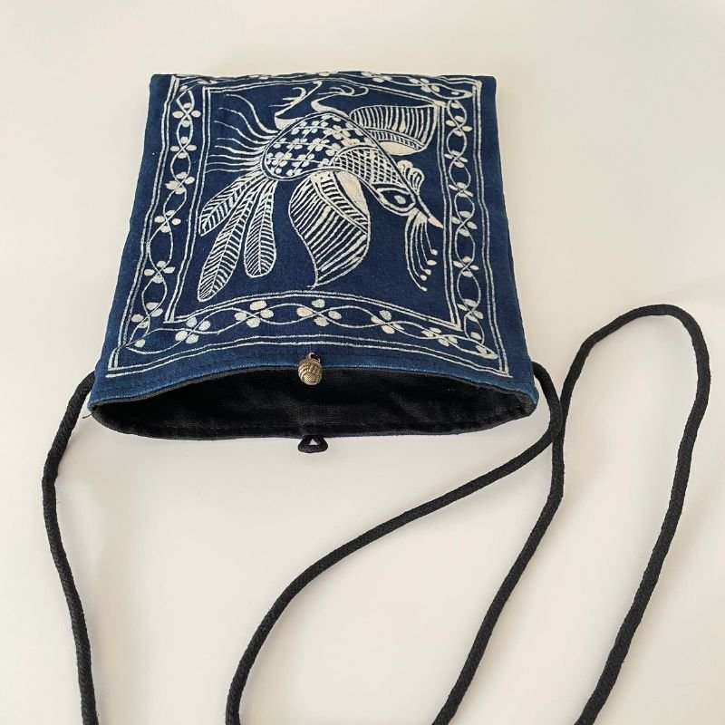 Handmade Miao Batik Crossbody Bag With bag - Handmade