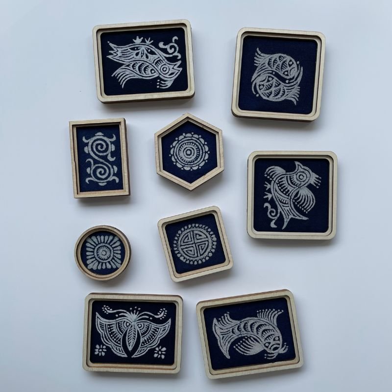 Handmade Miao Batik Fridge Magnets With Fridge Magnets,Batik Crafts - Handmade