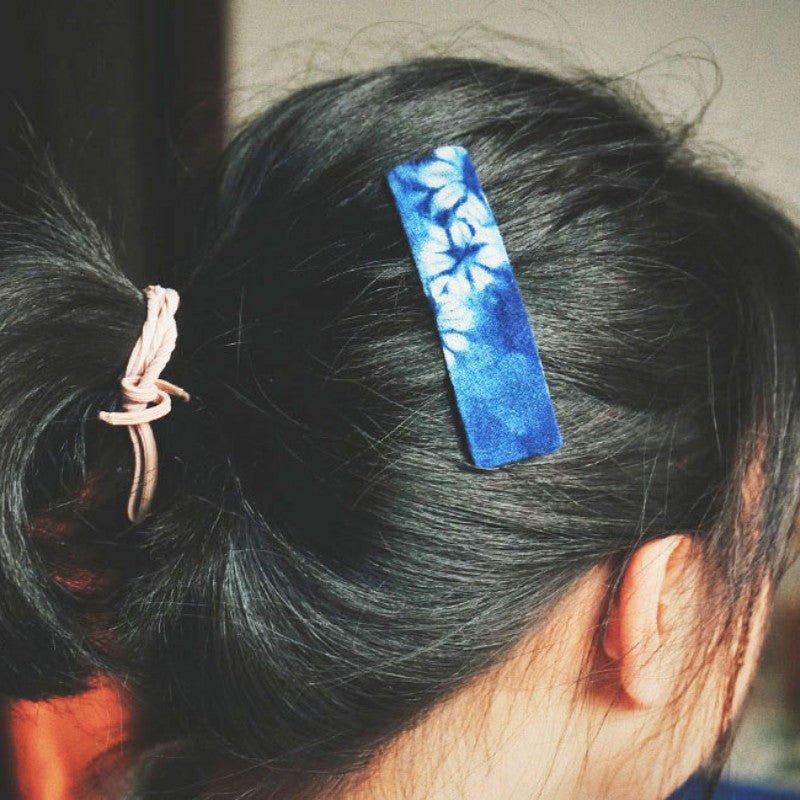 Handmade Miao Batik Hair Clip With Hair Clips - Handmade