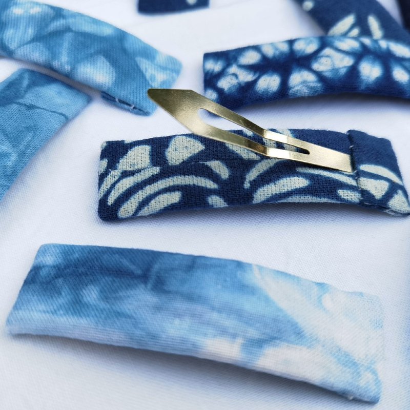 Handmade Miao Batik Hair Clip With Hair Clips - Handmade