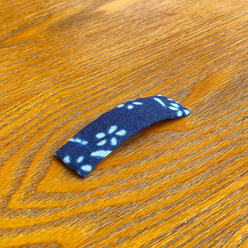 Handmade Miao Batik Hair Clip With Navy Blue Hair Clips - Handmade