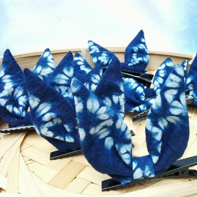 Handmade Miao Batik Hair Clips With Hair Clips - Handmade