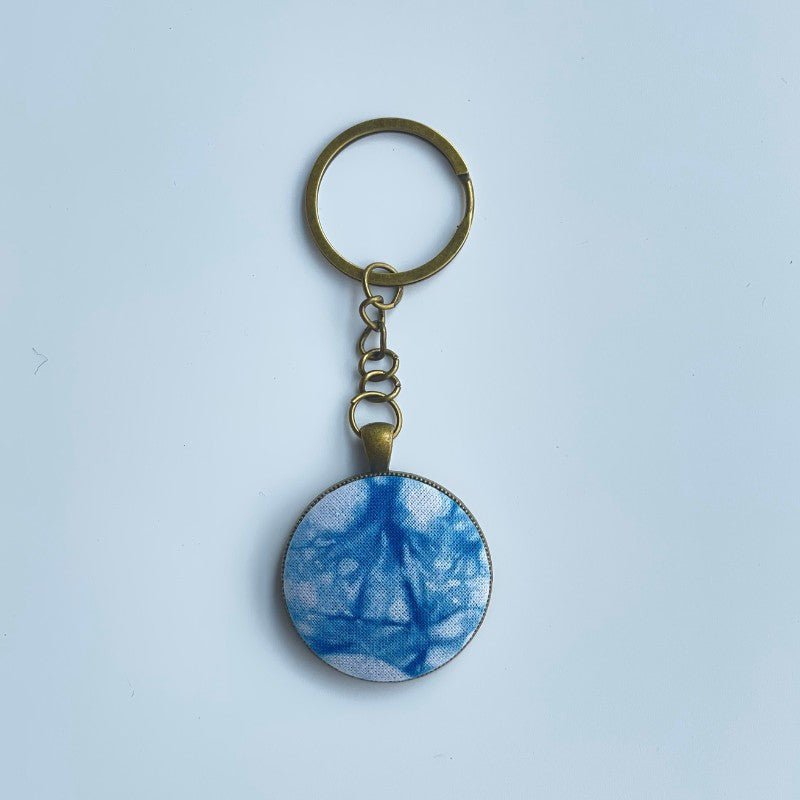 Handmade Miao Batik Keychains With Round Keychains - Handmade