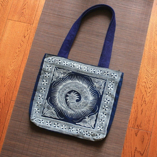 Handmade Miao Batik Shoulder Bag With Butterfly bag - Handmade