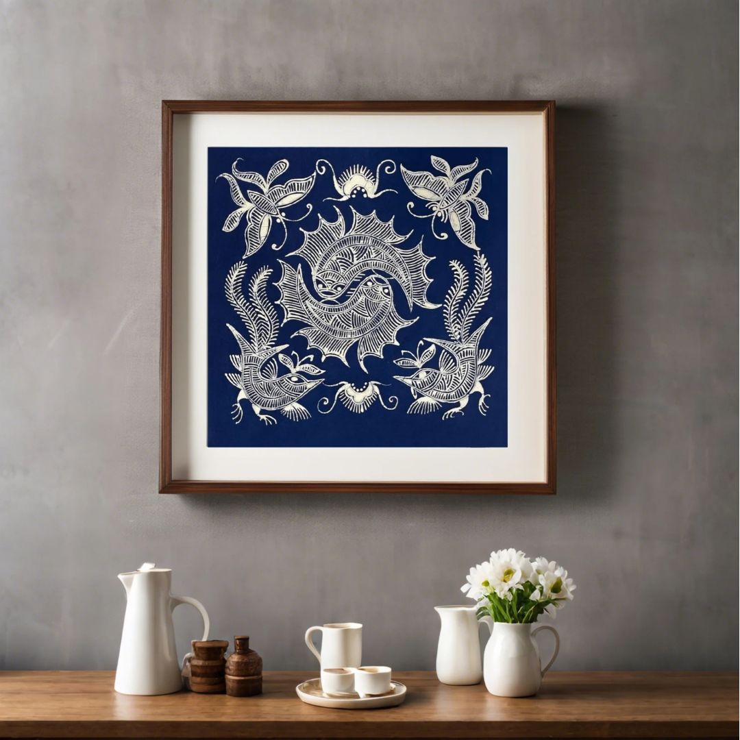 Miao Batik Wall Art With Paintings - Handmade